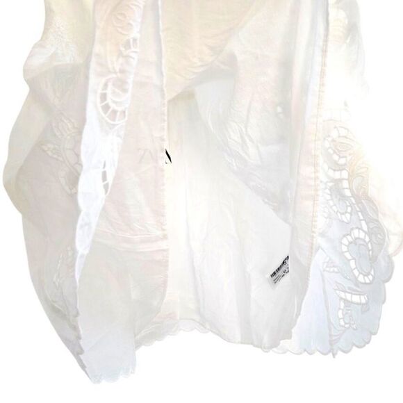 Zara NWT Cotton Eyelet Embroidered V-Neck  Mini Halter Dress Lined Size M - Picture 12 of 14